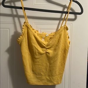 Yellow crop top